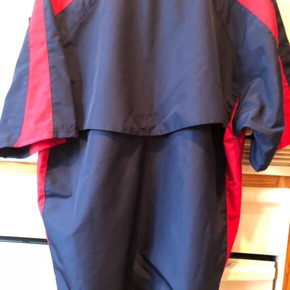 Men's Cooperstown Dreams Park Short Sleeve Windbreaker Blue & Red Medium - Picture 4 of 7